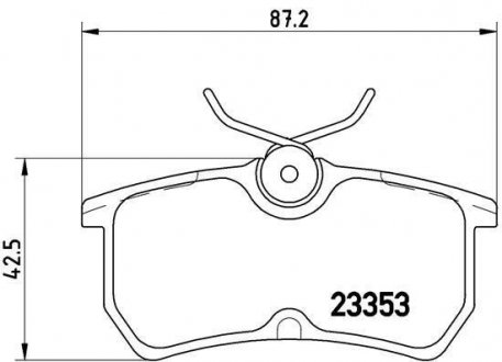 Тормозные колодки, дисковый тормоз (набор) BREMBO P24047 (фото 1)