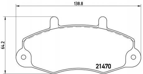 Тормозные колодки, дисковый тормоз (набор) BREMBO P24049