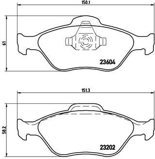 Гальмівні колодки, тюнінг BREMBO P24055X (фото 1)