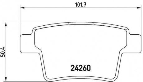 Гальмівні колодки, дискове гальмо (набір) BREMBO P24063 (фото 1)