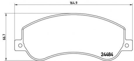 Гальмівні колодки, дискове гальмо (набір) BREMBO P24064 (фото 1)