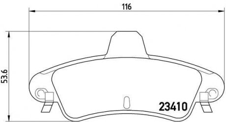 Тормозные колодки, дисковый тормоз (набор) BREMBO P24070