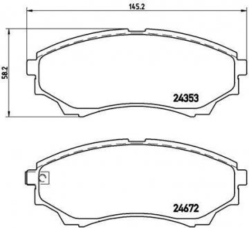 Комплект тормозных колодок, дисковый тормоз P 24 086 BREMBO P24086