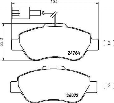 Колодки гальмівні KA 1.3TDCI 13-.. BREMBO P24150