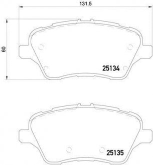 Колодки тормозные B-MAX FIESTA 08- BREMBO P24151