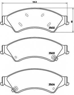 Колодки гальмівні RANGER 11-.. BREMBO P24153