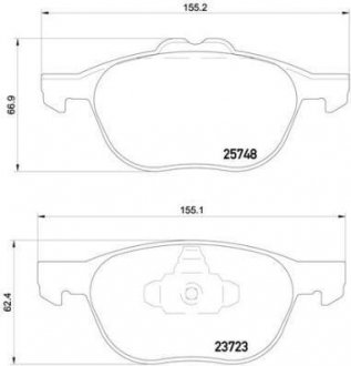 Колодки тормозные KUGA 12- TURNEO 13 - BREMBO P24158