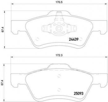 Колодки тормозные MAVERICK ESCAPE TRUBUTE- BREMBO P24159