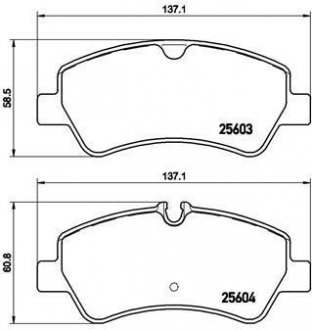 Комплект тормозных колодок, дисковый механизм BREMBO P24160 (фото 1)