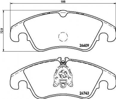 Колодки тормозные FOCUS II 2.5RS 500.. BREMBO P24161