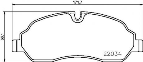 ГАЛЬМІВНІ КОЛОДКИ ДИСКОВІ BREMBO P24 171 (фото 1)