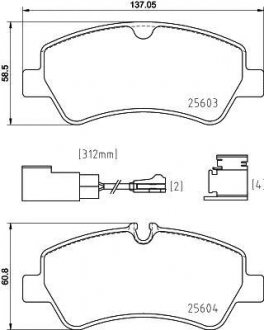 Гальмівні колодки (набір) BREMBO P24187