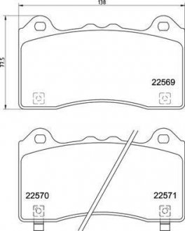 Гальмівні колодки дискові BREMBO P24 202 (фото 1)