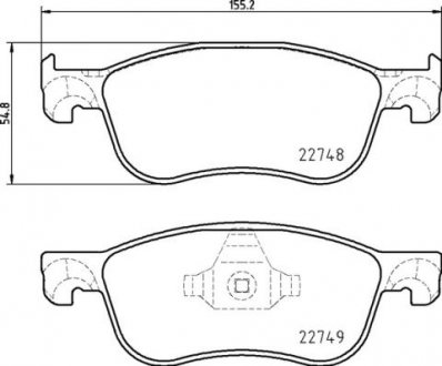 Тормозные колодки дисковые PRZOD BREMBO P24210 (фото 1)