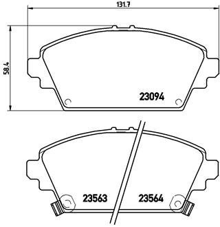 Гальмівні колодки, дискове гальмо (набір) BREMBO P28029