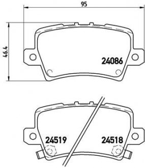 Тормозные колодки, дисковый тормоз (набор) BREMBO P28038