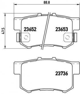 Гальмівні колодки, дискове гальмо (набір) BREMBO P28039 (фото 1)