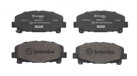 Тормозные колодки, тюнинг BREMBO P28043X (фото 1)