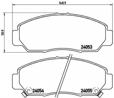 Гальмівні колодки, дискове гальмо (набір) BREMBO P28047