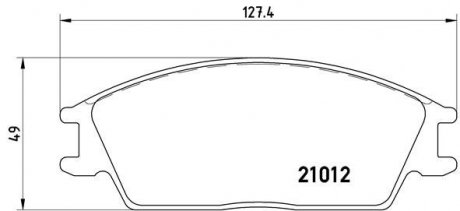 Гальмівні колодки, дискове гальмо (набір) BREMBO P30001