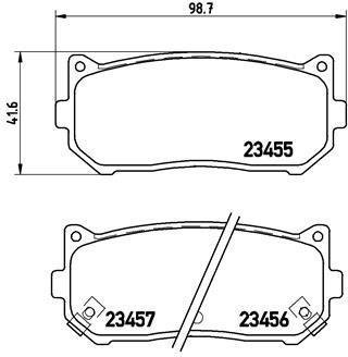 Гальмівні колодки, дискове гальмо (набір) BREMBO P30008