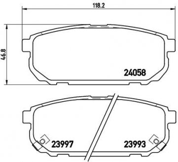 Тормозные колодки, дисковый тормоз (набор) BREMBO P30023