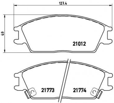 Гальмівні колодки, дискове гальмо (набір) BREMBO P30024