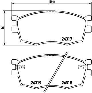 Колодка гальм. диск. HYUNDAI ACCENT, KIA RIO II передн. BREMBO P 30 026