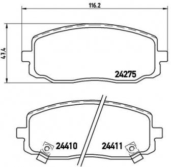 Тормозные колодки, дисковый тормоз (набор) BREMBO P30032