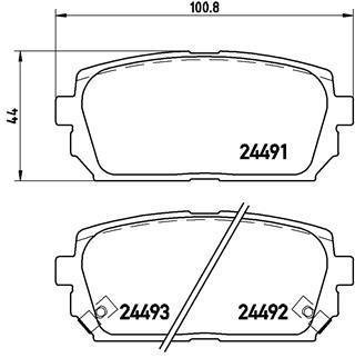 Гальмівні колодки, дискове гальмо (набір) BREMBO P30040