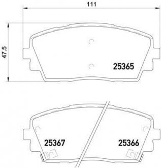 Комплект тормозных колодок, дисковый механизм BREMBO P30 053 (фото 1)