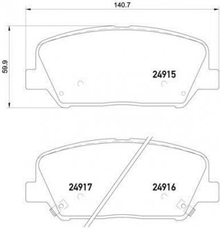 ГАЛЬМІВНІ КОЛОДКИ ДИСКОВІ BREMBO P30 065