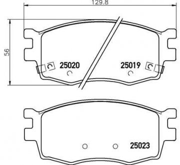 ГАЛЬМІВНІ КОЛОДКИ ДИСКОВІ BREMBO P30 069