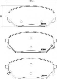 Колодки тормозные ix55.. BREMBO P30071