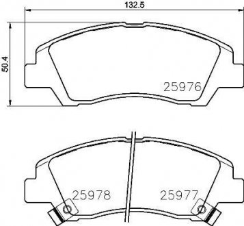 ГАЛЬМІВНІ КОЛОДКИ ДИСКОВІ BREMBO P30 076 (фото 1)