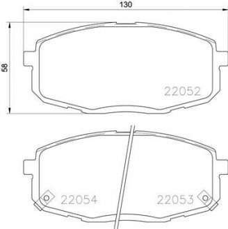 ГАЛЬМІВНІ КОЛОДКИ ДИСКОВІ BREMBO P30 077 (фото 1)