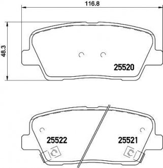 Гальмівні колодки (набір) BREMBO P30081