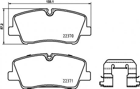 Гальмівні колодки (набір) BREMBO P30085 (фото 1)