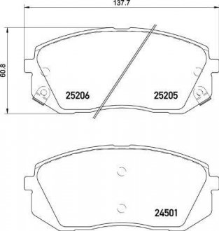 Комплект тормозных колодок BREMBO P30093