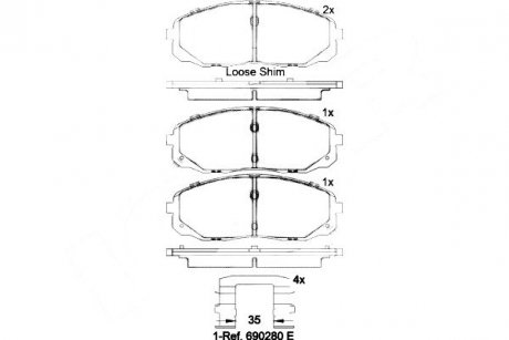 Колодки тормозные, дисковые BREMBO P30095 (фото 1)