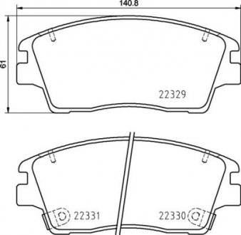 Тормозные колодки дисковые PRZOD BREMBO P30096