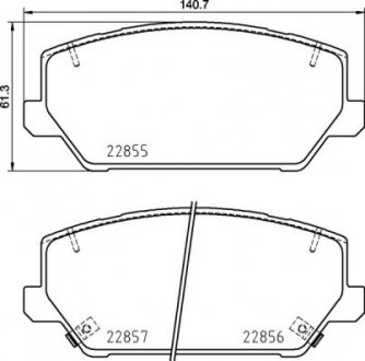 Комплект гальмівних колодок BREMBO P30102