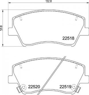 Комплект тормозных колодок BREMBO P30107