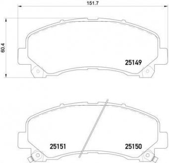 Колодки гальмівні ISUZU D-MAX BREMBO P34007 (фото 1)