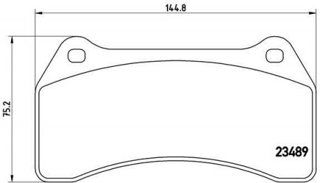 Тормозные колодки, дисковый тормоз (набор) BREMBO P36014 (фото 1)