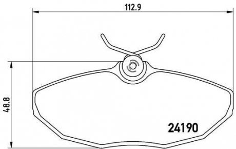 Тормозные колодки, дисковый тормоз (набор) BREMBO P36015 (фото 1)