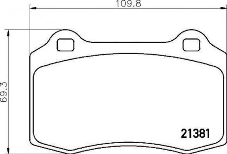 Тормозные колодки, дисковый тормоз (набор) BREMBO P36020 (фото 1)