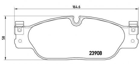 Тормозные колодки, дисковый тормоз (набор) BREMBO P36021 (фото 1)