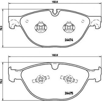 Колодки тормозные дисковые, к-кт. BREMBO P36 025 (фото 1)