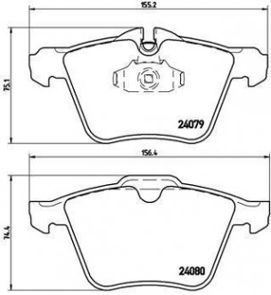 ГАЛЬМІВНІ КОЛОДКИ ДИСКОВІ BREMBO P36 027 (фото 1)